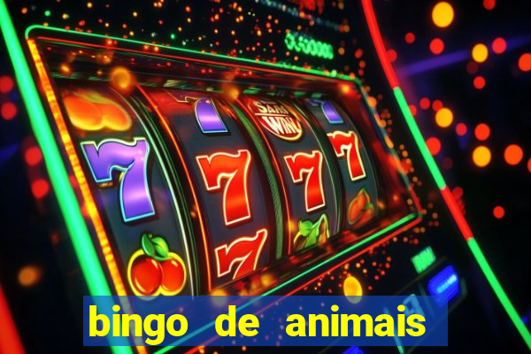 bingo de animais para educa??o infantil